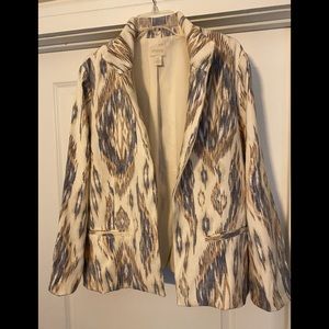 Chico’s Aztec Open Front Blazer Jacket Western 2X
